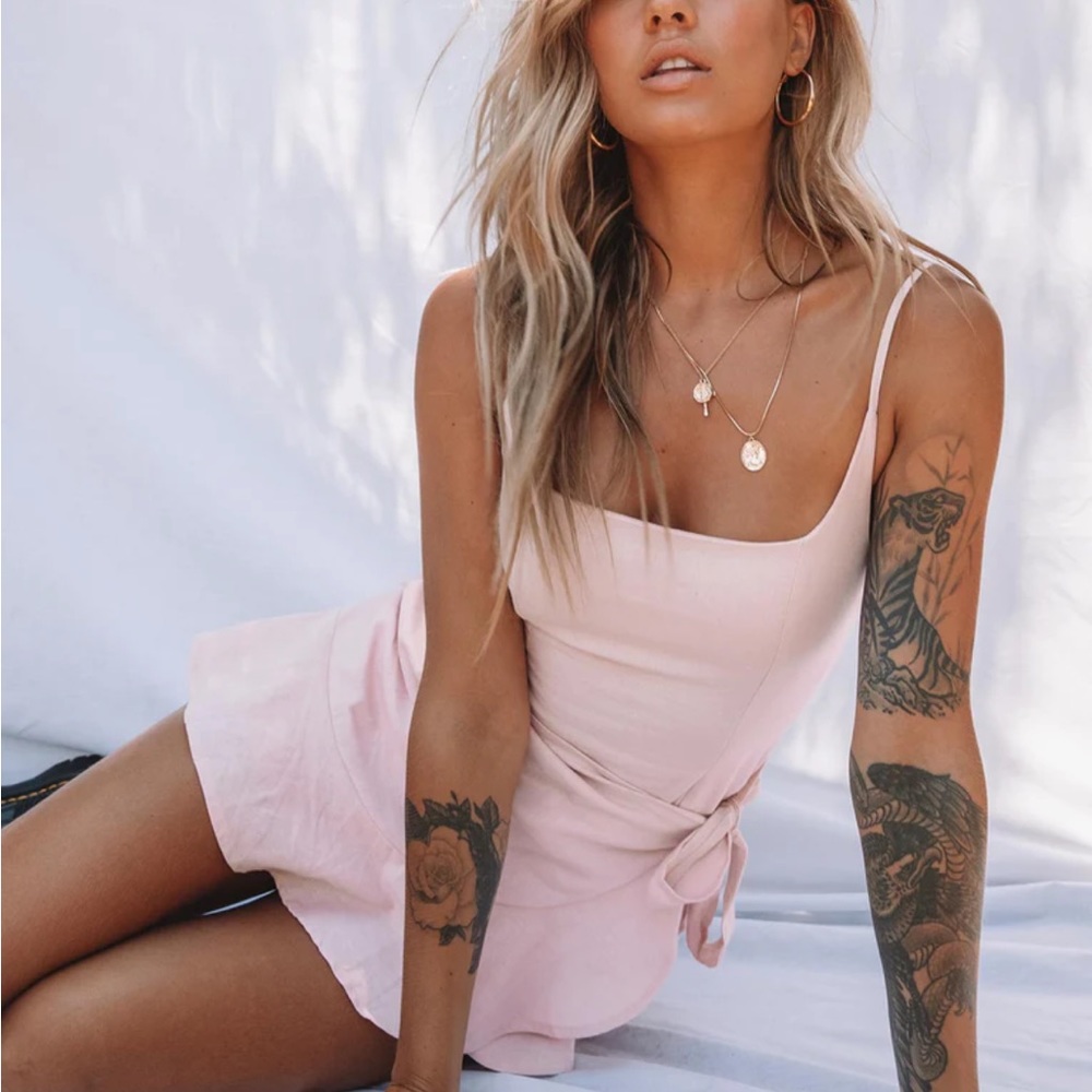 Princess Polly | Cottage Hill Mini Dress | Blush